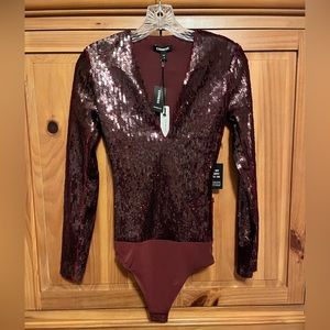 EXPRESS Sequin Bodysuit, XS